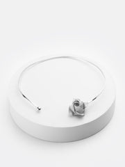 Choker Rosa de Kawazaki Prata