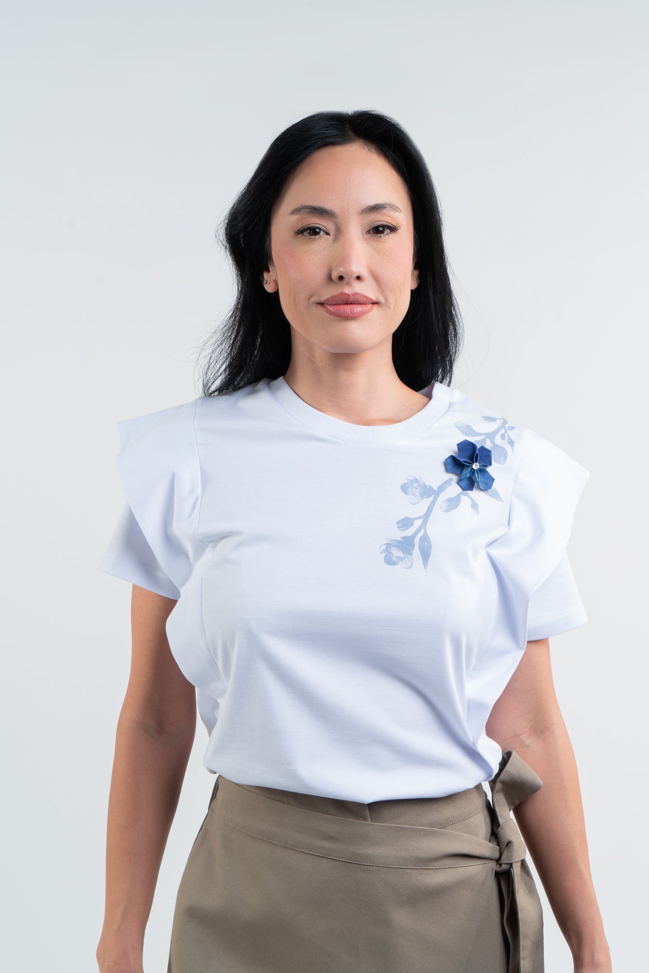 T -shirt Flor Sakura branca