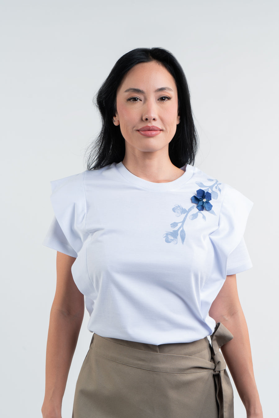 T -shirt Flor Sakura branca