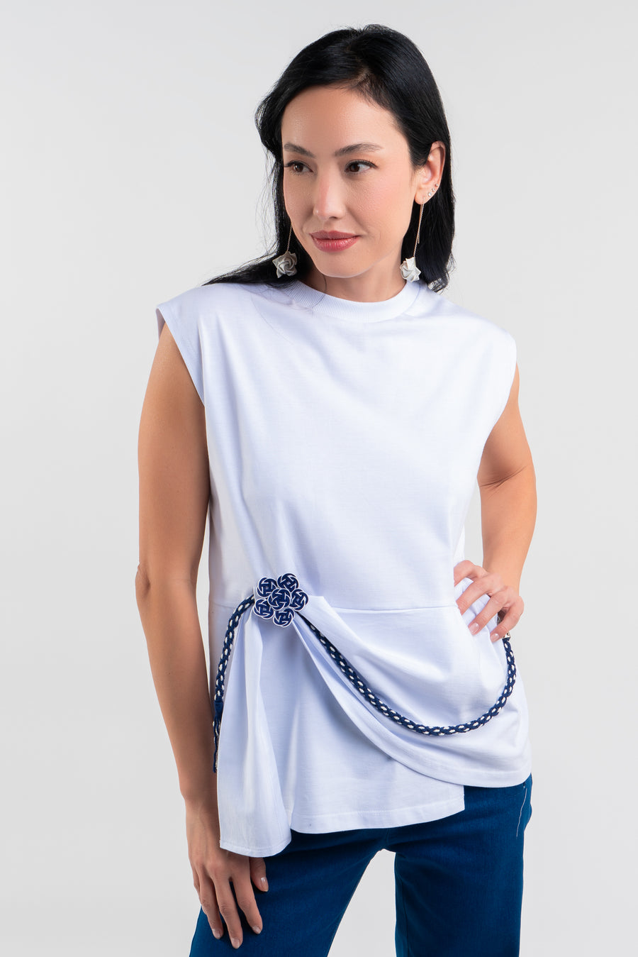 Blusa Cinto Mizuhiki branca