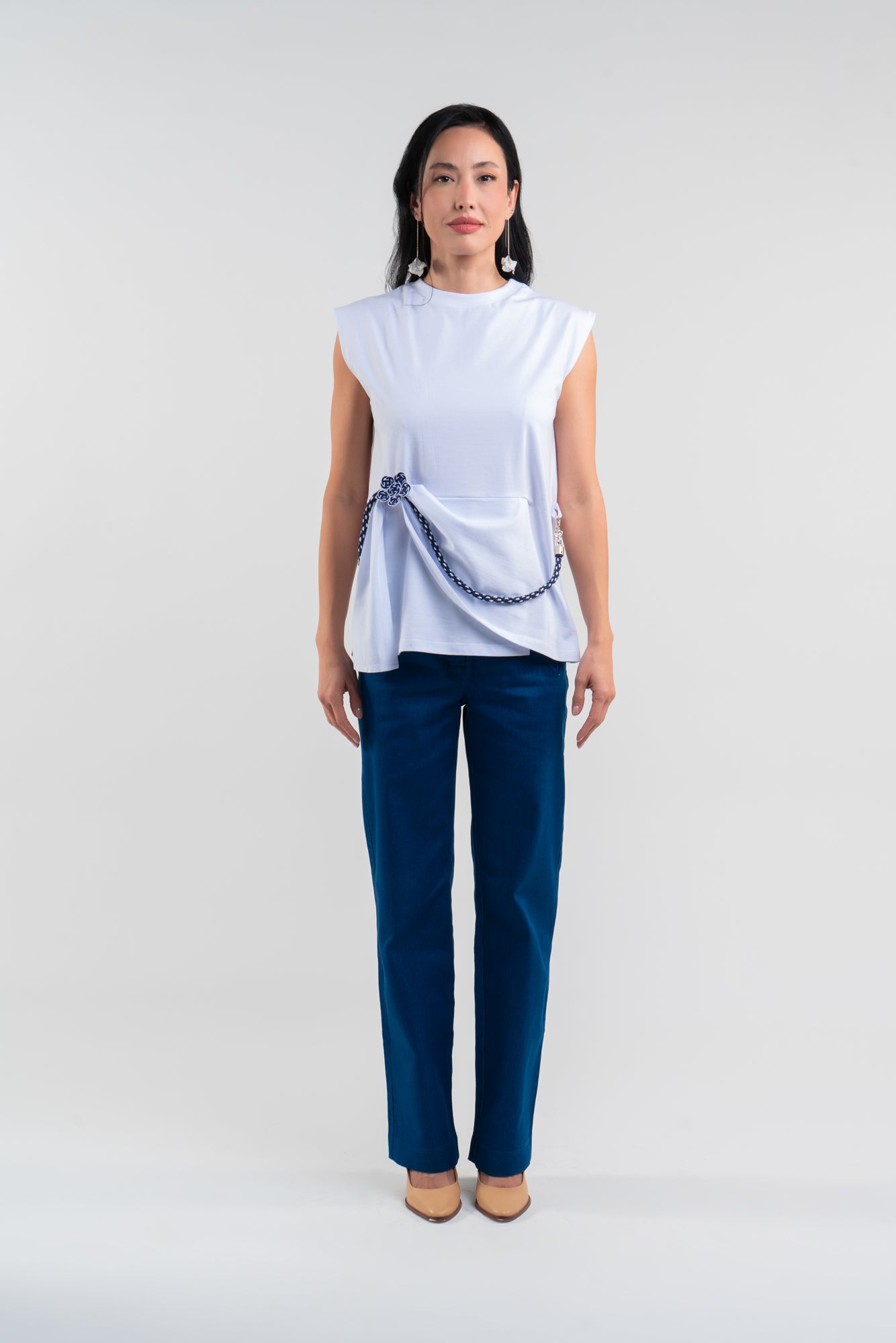Blusa Cinto Mizuhiki branca