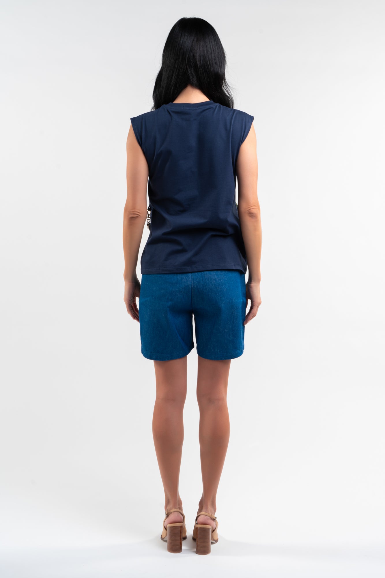 Blusa Mizuhiki azul marinho